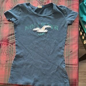 Hollister Blue Tee with Seagull Logo